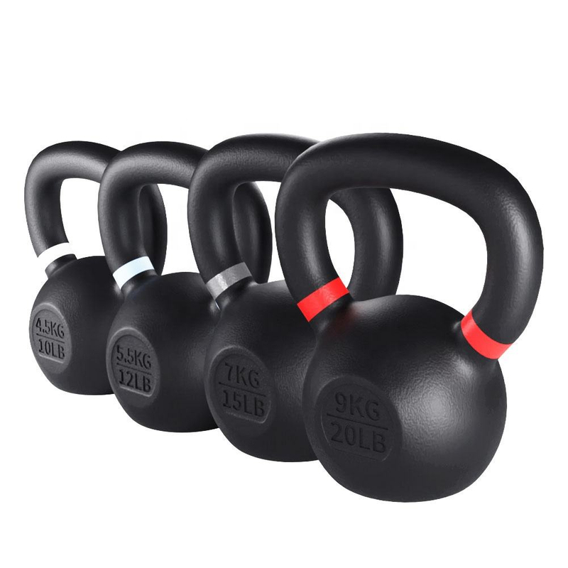 OKPRO Gravity Kettlebell aus schwarzem Gusseisen mit Pulverbeschichtung