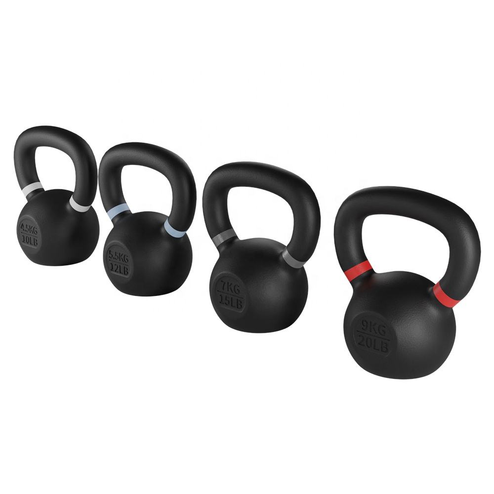 OKPRO Gravity Kettlebell aus schwarzem Gusseisen mit Pulverbeschichtung