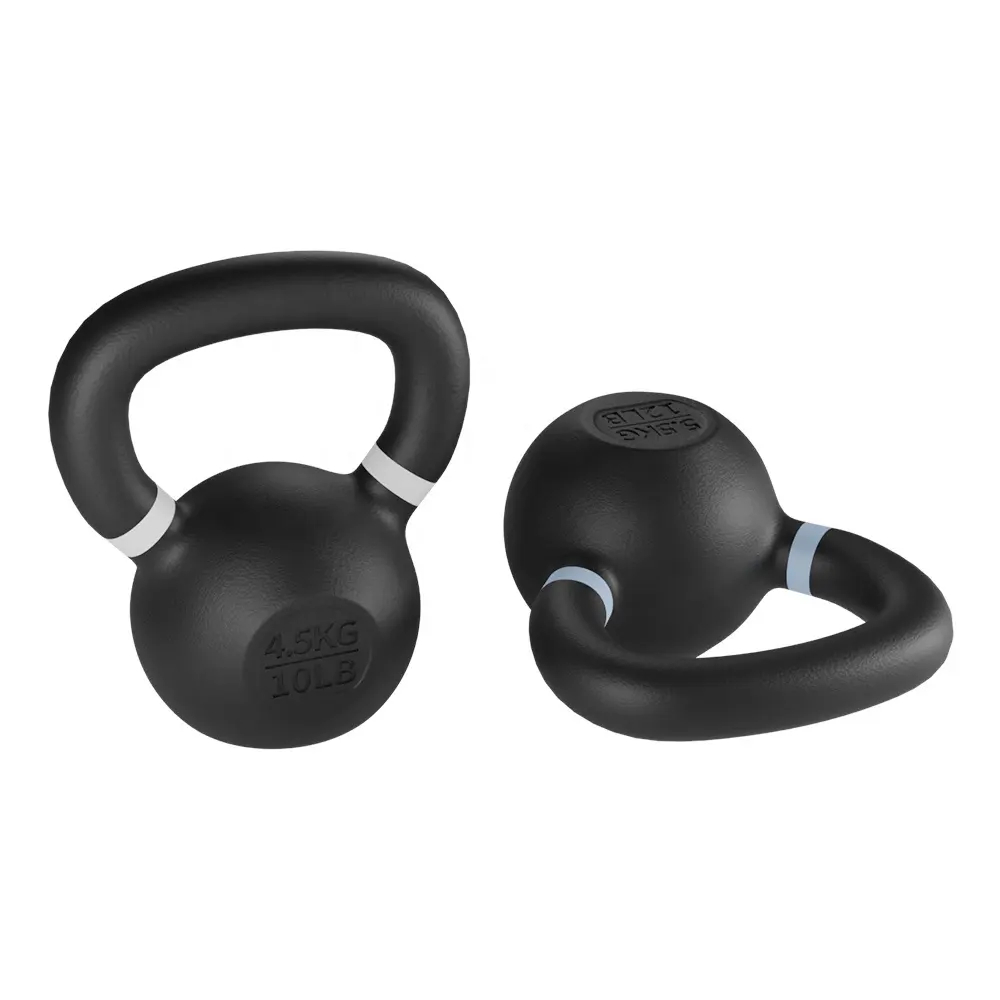 OKPRO Gravity Kettlebell aus schwarzem Gusseisen mit Pulverbeschichtung