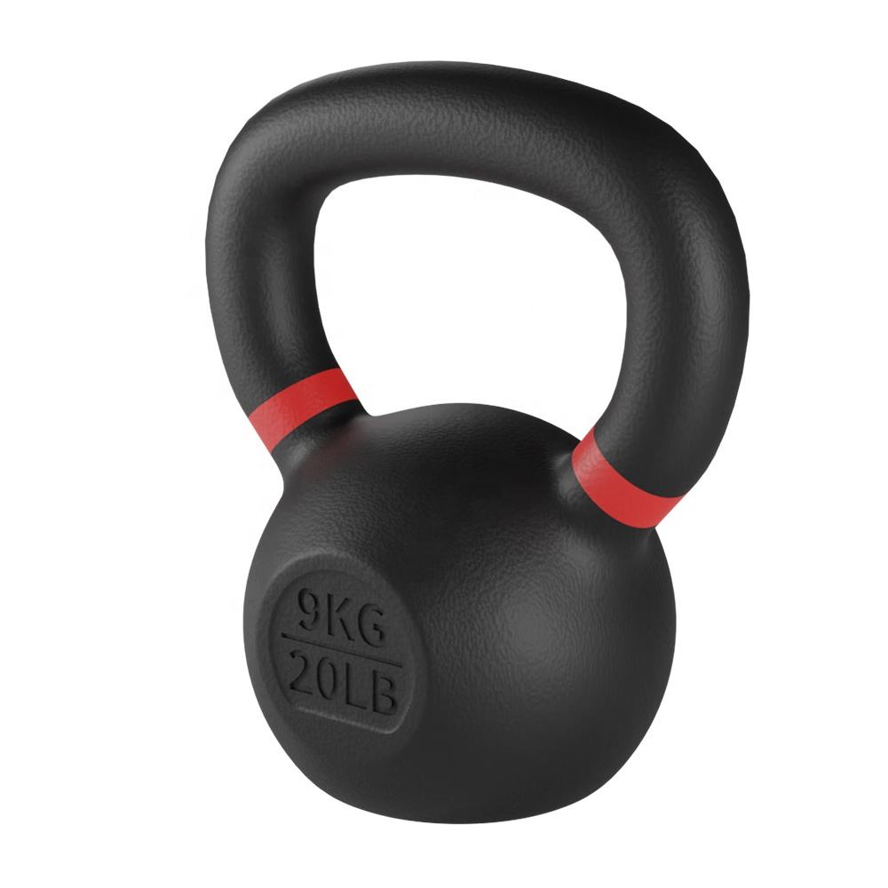 OKPRO Gravity Kettlebell aus schwarzem Gusseisen mit Pulverbeschichtung